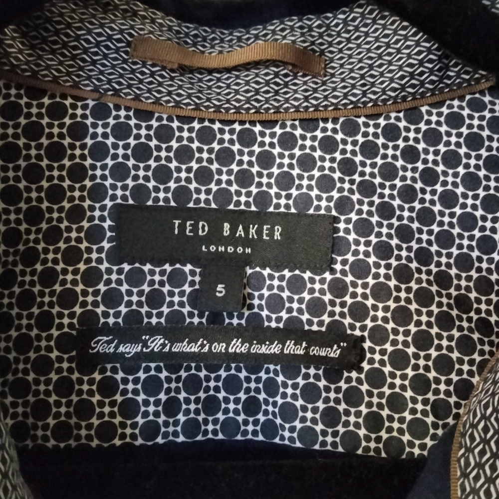 Ted Baker Navy Acrobat Button-Up Collared Shirt - Picture 4 of 7